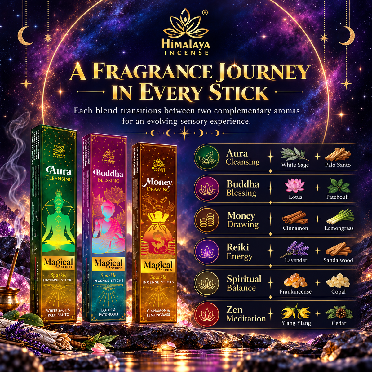 Magical Series Sparkle Incense Sticks